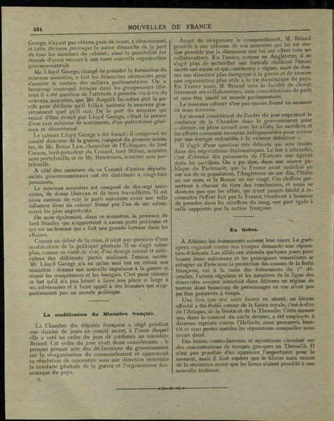 Nouvelles de France et Bulletin des Français résidant à l'étranger : chronique hebdomadaire de la presse française